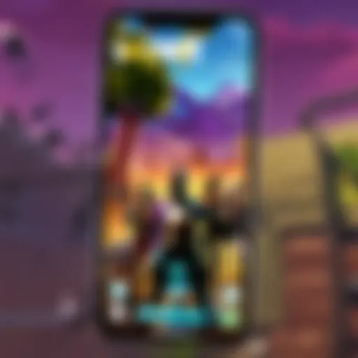 Fortnite game interface on iPhone