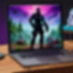 Fortnite gameplay on MacBook Air