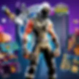 Fortnite character holding V-Bucks