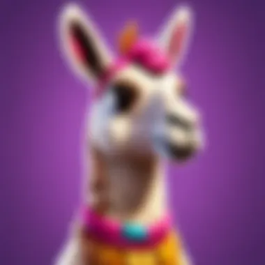 Artistic Interpretation of Fortnite Llama Stuffed Animal