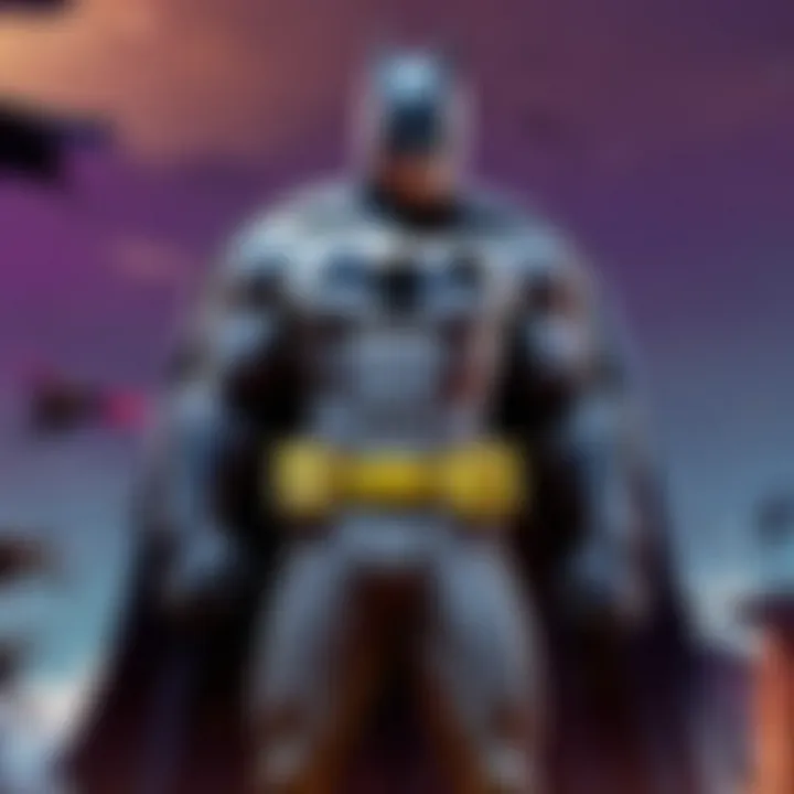 Batman character in Fortnite environment