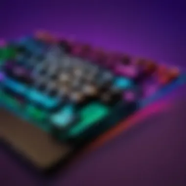 Customizable RGB lighting on a high-performance gaming keyboard