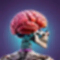 Conceptual illustration of a brain unlocking a puzzle