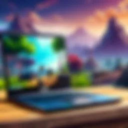 Laptops showcasing Fortnite gameplay