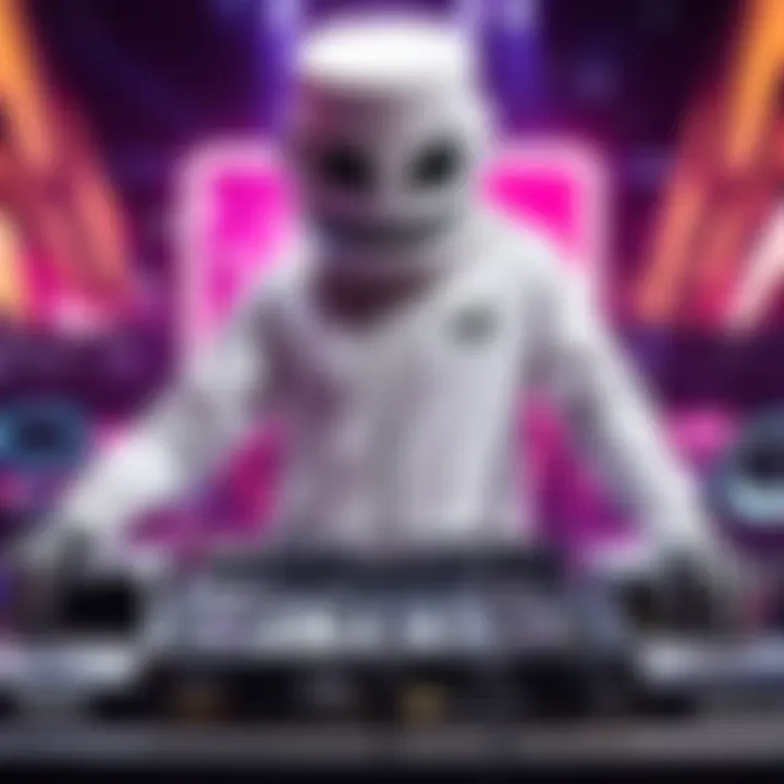 Captivating DJ Marshmello Stage Setup