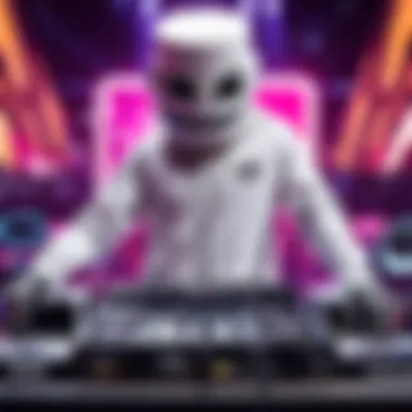 Captivating DJ Marshmello Stage Setup Captivating DJ Marshmello Stage Setup