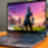 Chromebook with Fortnite logo on screen