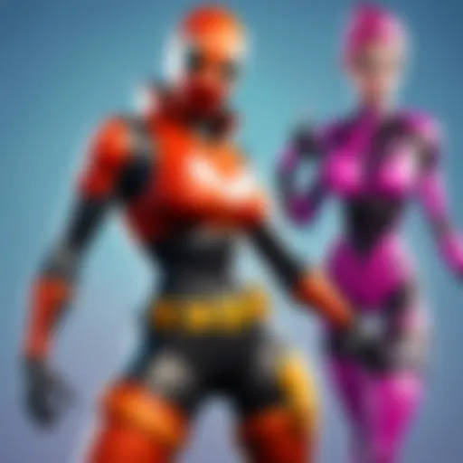 Vibrant depiction of comic skin characters in Fortnite