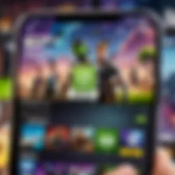 GeForce Now application interface on iOS
