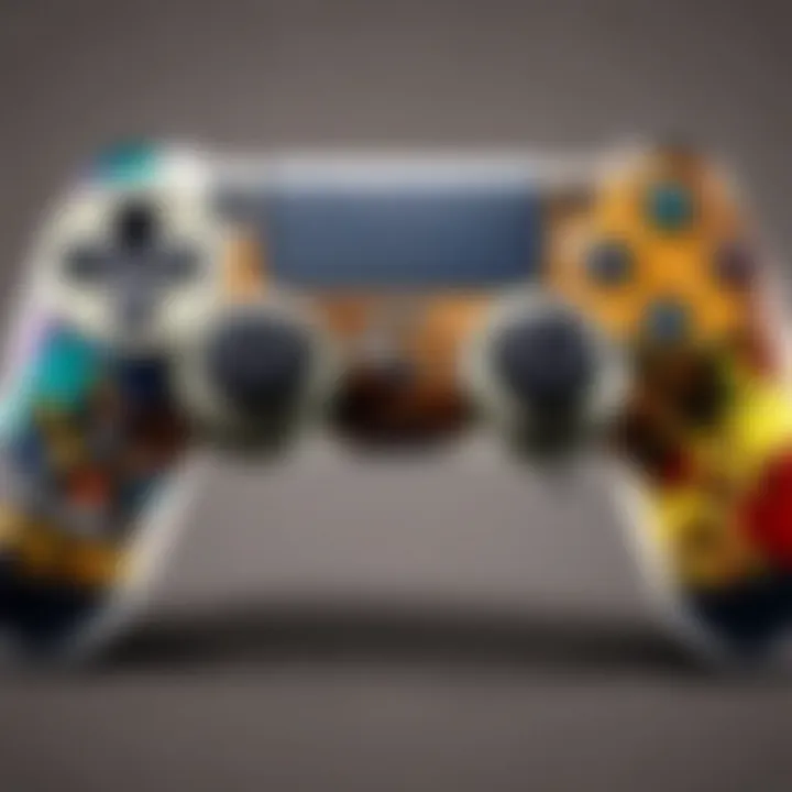 PlayStation 4 controller showcasing customizable skin