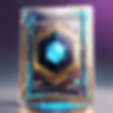 Abstract representation of a futuristic core card in Fortnite