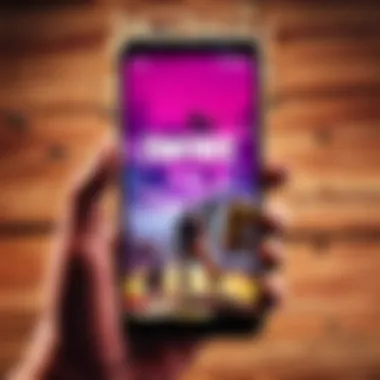 Fortnite logo on a mobile screen