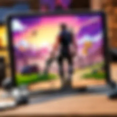 Close-up of Fortnite game installation progress on tablet