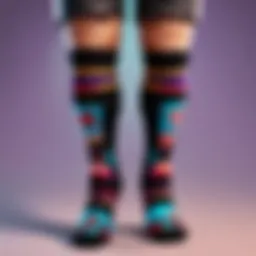 Eccentric Sock Design with Abstract Patterns