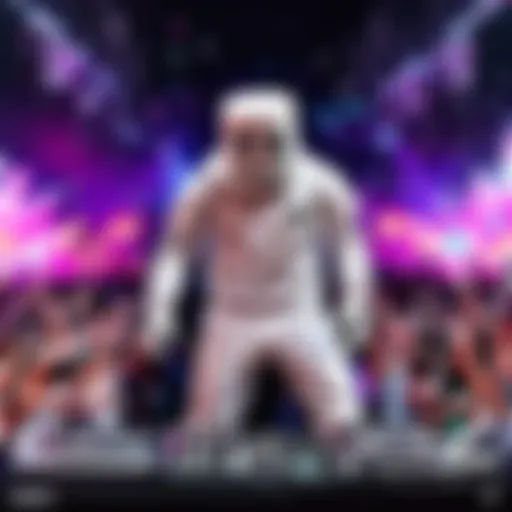 Enthralling DJ Marshmello Concert Crowd