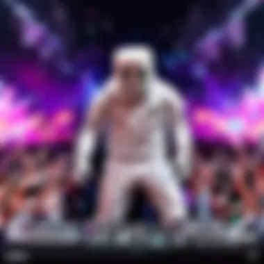Enthralling DJ Marshmello Concert Crowd Enthralling DJ Marshmello Concert Crowd