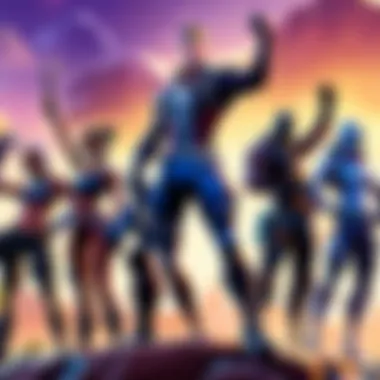Celebrating Victory Together Friends celebrating a victory in Fortnite