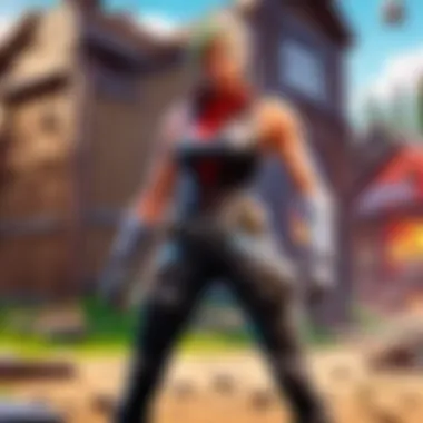 Screenshot of Fortnite gameplay with app overlays