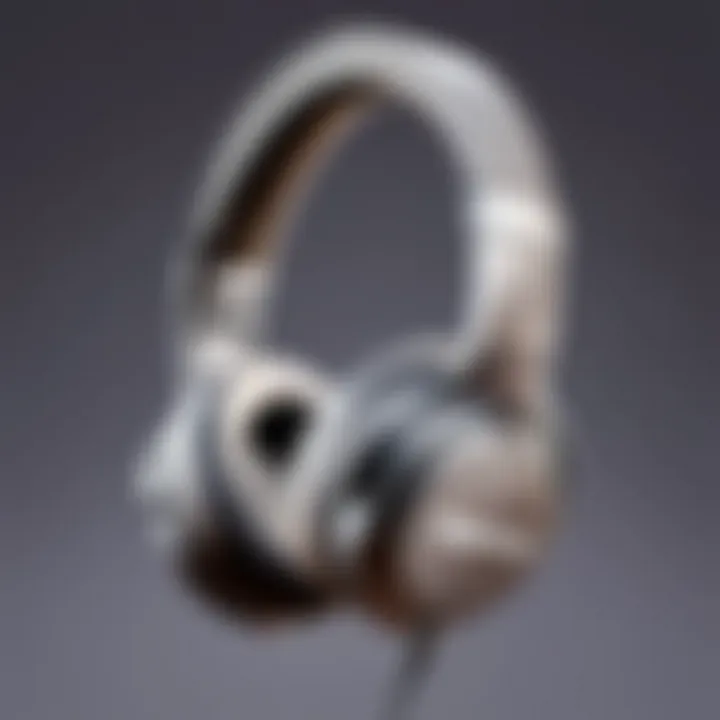 Headphones emphasizing audio quality and features highlighted