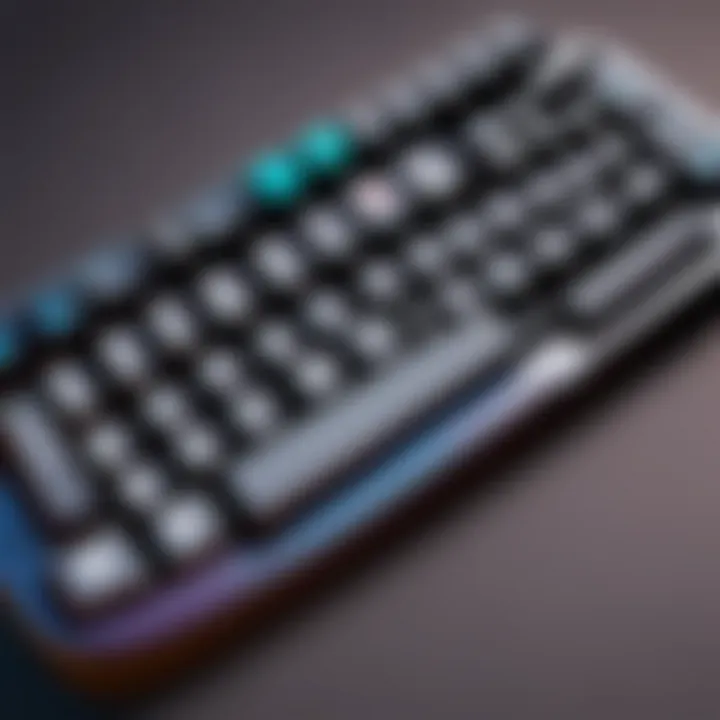 Detailed view of keys highlighting customization options