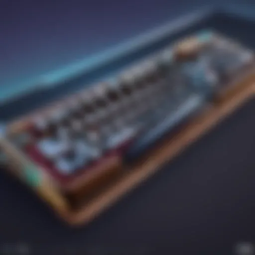 Close-up view of the Bugha Keyboard showcasing its unique design