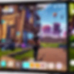 Mobile gameplay interface of Fortnite showcasing controls