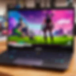 Samsung Chromebook showcasing Fortnite gameplay