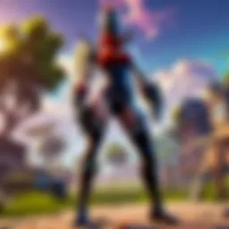 A vibrant in-game landscape showcasing the Fortnite universe