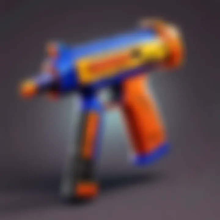 Colorful design of the Fortnite SPL Nerf gun