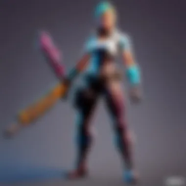 Detailed shot of Fortnite action figures showcasing vibrant designs