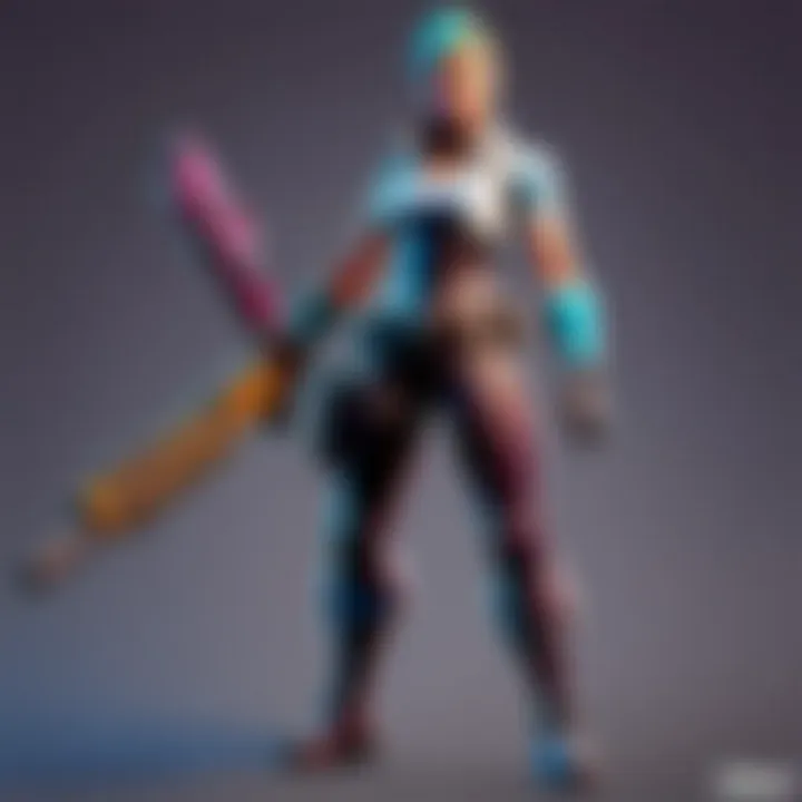 Detailed shot of Fortnite action figures showcasing vibrant designs