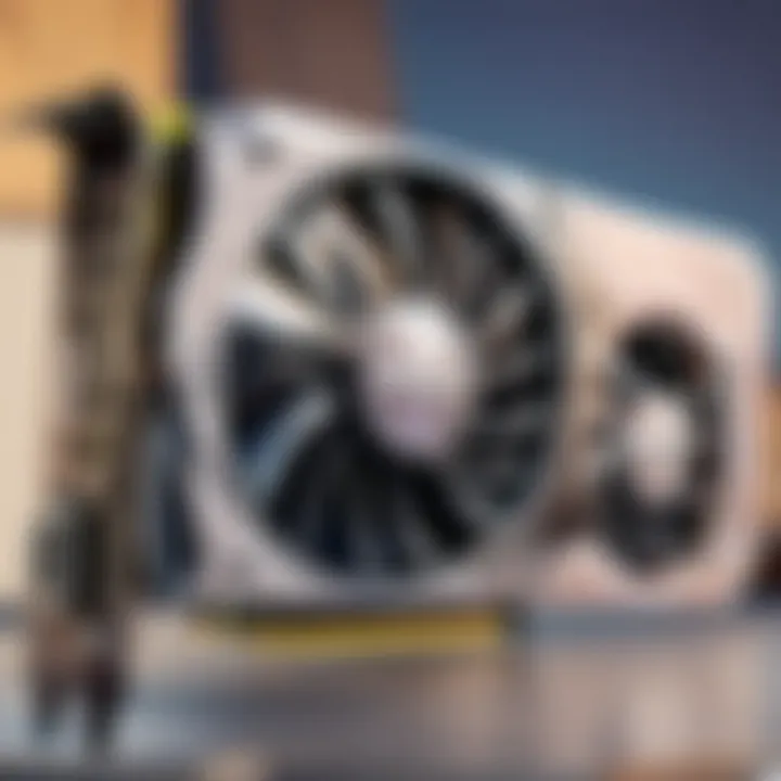 Detailed view of advanced graphics card