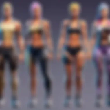 Trends in skin design represented through a montage of popular skins over time.