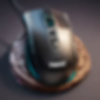 Ergonomic gaming mouse being used in an intense gaming session