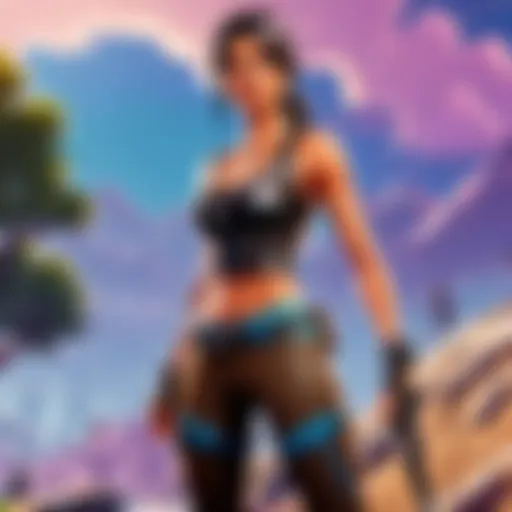 A detailed view of Fortnite gameplay on a console, showcasing vibrant graphics and engaging action
