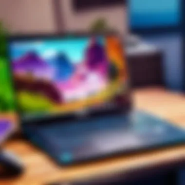 Laptop showcasing Fortnite gameplay