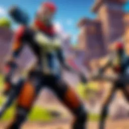 Vibrant Fortnite gameplay featuring a strategic build battle