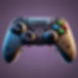 A close-up view of various Fortnite controller types showcasing their unique designs.