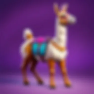 Arrangement of Fortnite llama toys alongside game merchandise, illustrating their collectible nature