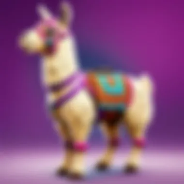 Close-up of a Fortnite llama toy highlighting intricate details and craftsmanship