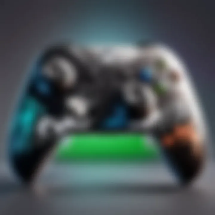 Close-up of the Xbox X controller with Fortnite branding