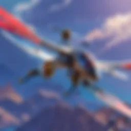 Aerial View of Falcon Drone in Flight