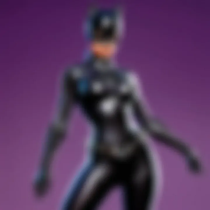 Dynamic pose showcasing the fierce allure of Catwoman attire