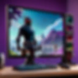 High-performance gaming computer setup