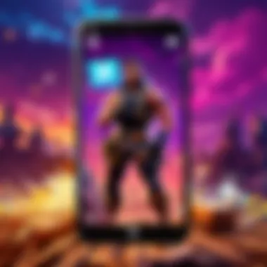 Fortnite icon on a sleek modern smartphone