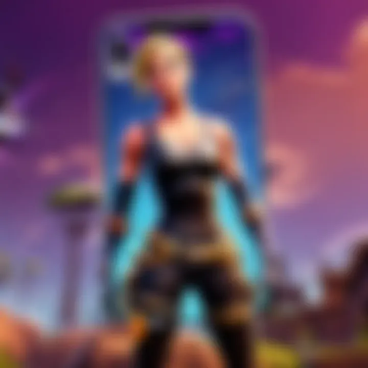 Smartphone with Fortnite download button