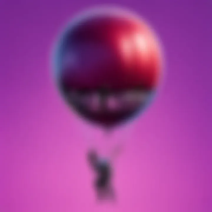 Fortnite balloon being utilized for a creative gameplay maneuver