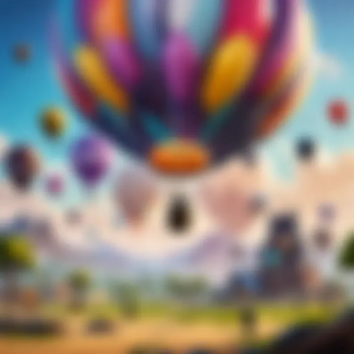 Fortnite balloons in a strategic formation during gameplay