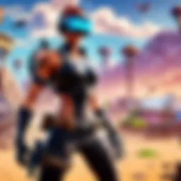 Virtual reality representation of Fortnite battle arena