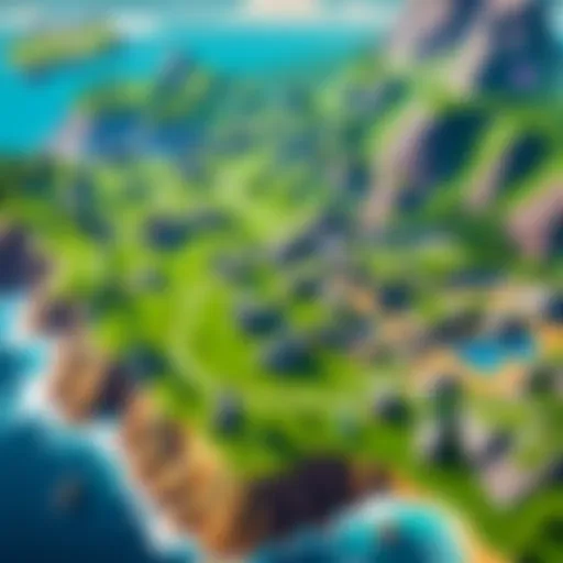 Vibrant Fortnite Battle Royale Map